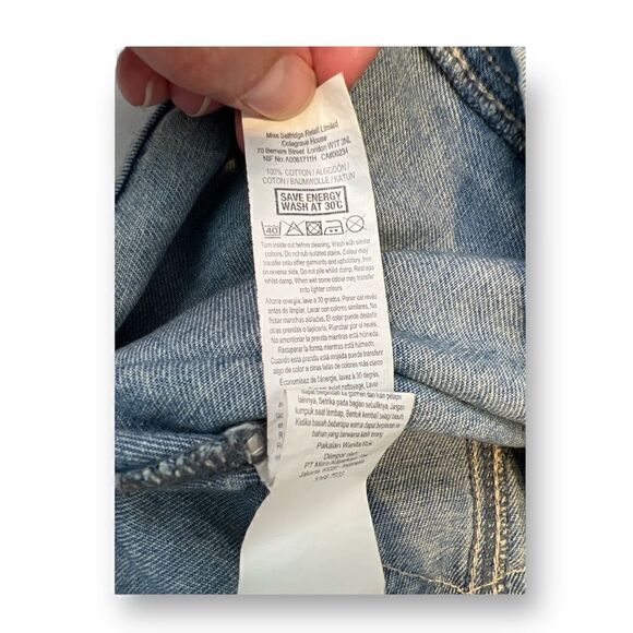 Miss Selfridge Denim Skirt Size US 4 Petites - Picture 5 of 5